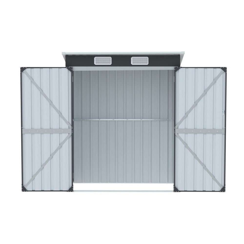 Giantz Garden Shed 1.62x1M Outdoor Storage Tool Workshop House Shelter SHED-FLAT-3X5-2DOOR-AB