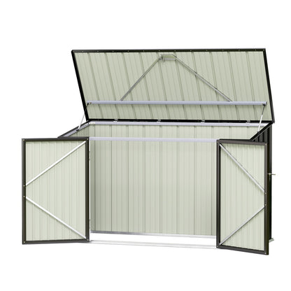 Giantz Garden Shed 2.22x0.91M Bike Sheds Outdoor Storage Tool Workshop House Shelter Double Door SHED-FLAT-3X8-AB