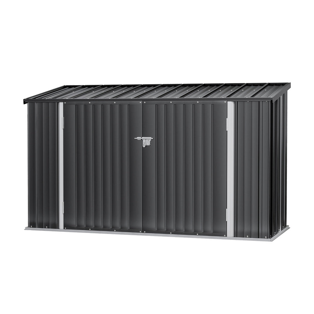 Giantz Garden Shed 2.22x0.91M Bike Sheds Outdoor Storage Tool Workshop House Shelter Double Door SHED-FLAT-3X8-AB