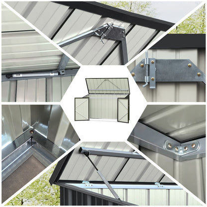 Giantz Garden Shed 2.22x0.91M Bike Sheds Outdoor Storage Tool Workshop House Shelter Double Door SHED-FLAT-3X8-AB