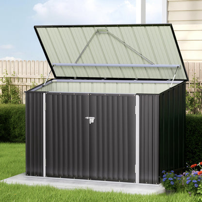 Giantz Garden Shed 2.22x0.91M Bike Sheds Outdoor Storage Tool Workshop House Shelter Double Door SHED-FLAT-3X8-AB