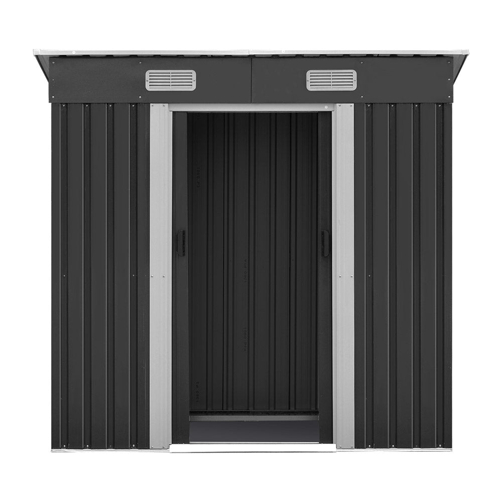 Giantz Garden Shed 1.94x1.21M Sheds Outdoor Storage Workshop House Tool Shelter Sliding Door SHED-FLAT-4X6-AB