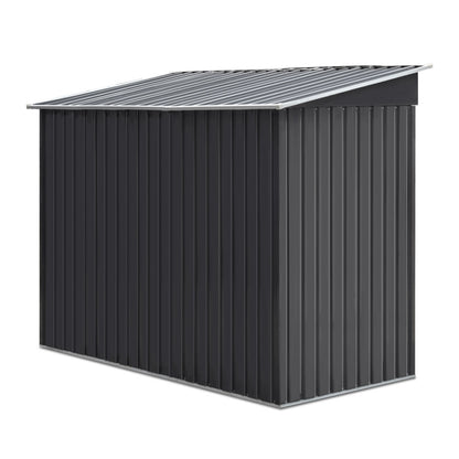 Giantz Garden Shed 2.38x1.31M Sheds Outdoor Storage Tool Metal Workshop Shelter Sliding Door SHED-FLAT-4X8-ABC