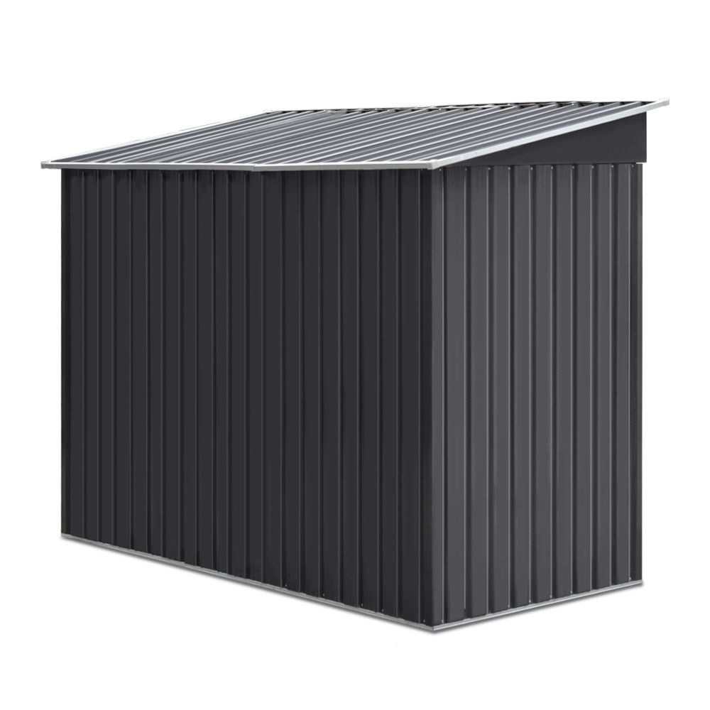 Giantz Garden Shed 2.38x1.31M w/Metal Base Sheds Outdoor Storage Tool Workshop Sliding Door SHED-FLAT-4X8-BASE-ABC