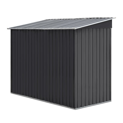 Giantz Garden Shed 2.38x1.31M w/Metal Base Sheds Outdoor Storage Tool Workshop Sliding Door SHED-FLAT-4X8-BASE-ABC