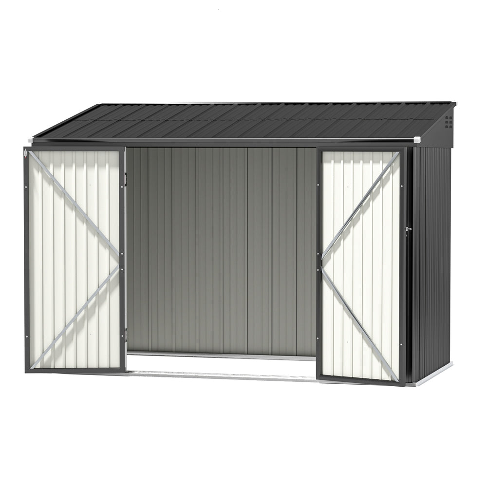 Giantz Garden Shed Galvanised Steel 3.05x1.5M Outdoor Storage Shed Workshop House Shelter SHED-FLAT-5X10-GY-ABC