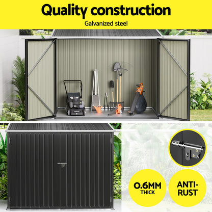 Giantz Garden Shed Sheds Outdoor Storage 2.06x1.96M Tool Workshop House Shelter SHED-FLAT-6X6-ABC