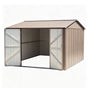 Giantz 3X3M Garden Shed Outdoor Storage Backyard Tool Shed Galvanized Steel Brown SHED-GAB-10X10-BR-ABCD