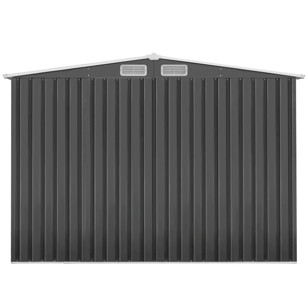 Giantz Garden Shed 2.58x3.14M w/Metal Base Sheds Outdoor Storage Workshop Shelter Sliding Door SHED-GAB-10X8X6-BS-ABC