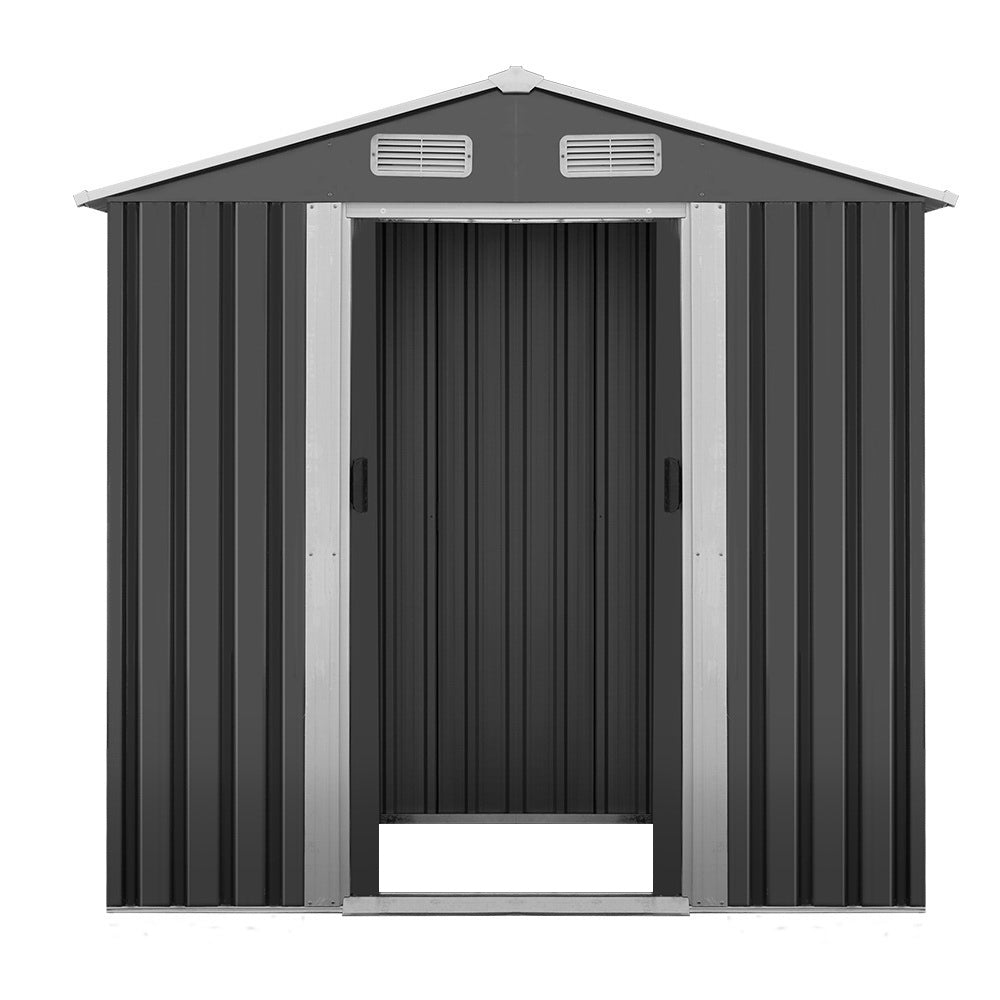 Giantz Garden Shed 1.96x1.32M Sheds Outdoor Storage Tool Workshop Metal Shelter Sliding Door SHED-GAB-4X6-ABC