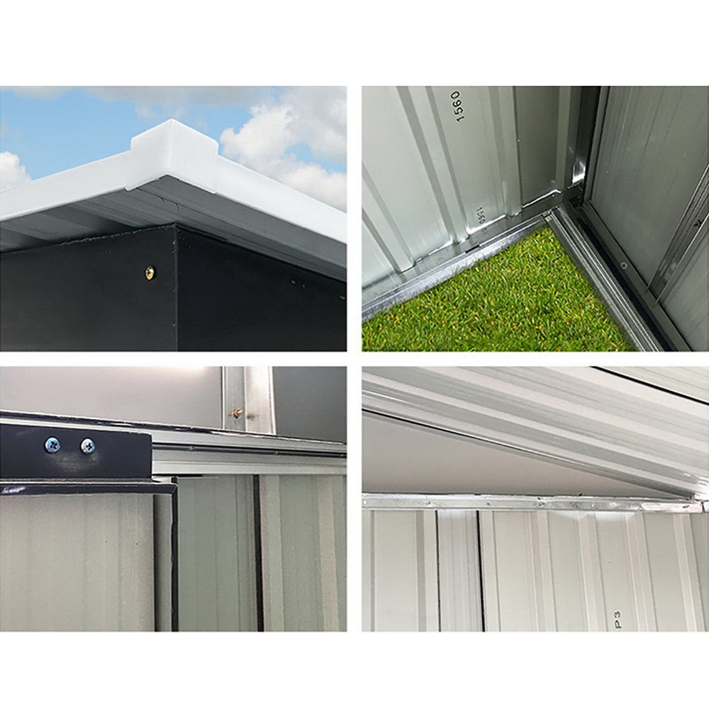 Giantz Garden Shed 1.96x1.32M Sheds Outdoor Storage Tool Workshop Metal Shelter Sliding Door SHED-GAB-4X6-ABC