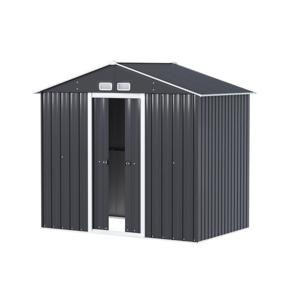 Giantz Garden Shed Outdoor Storage 2.15x1.3M Tool Workshop House Shelter Sliding Door SHED-GAB-4X7-AB