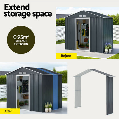 Giantz Garden Shed Extension Kit Outdoor Storage Tool Sheds Workshop House Shelter SHED-GAB-4X7-EXT