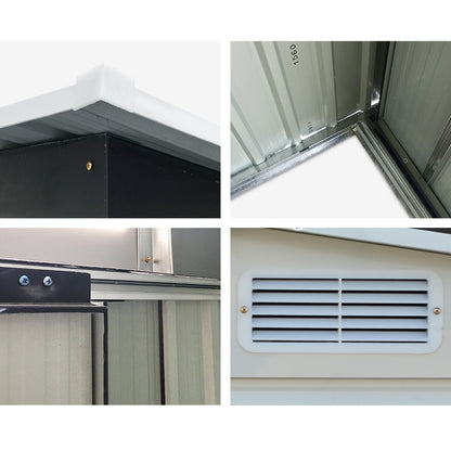 Giantz Garden Shed 2.58x2.07M Sheds Outdoor Storage Workshop Metal Shelter Sliding Door SHED-GAB-6X8-ABCD