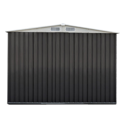 Giantz Garden Shed 2.58x2.07M w/Metal Base Sheds Outdoor Storage Double Door Tool SHED-GAB-6X8-BASE-ABCD