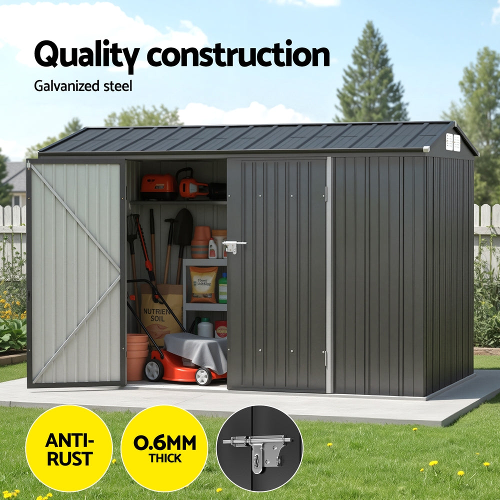 Giantz Garden Shed 3x2.18M Outdoor Storage Sheds Tool Workshop House Shelter SHED-GAB-7X10-ABC