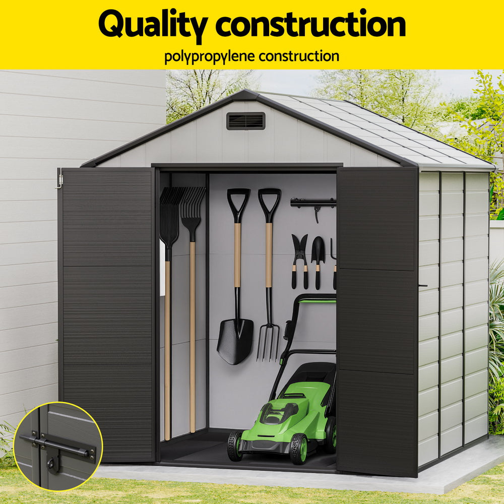 Giantz Garden Shed Sheds Outdoor Storage 2.15x2.14M Tool Workshop House Shelter SHED-GAB-P-7X7-GR-ABC