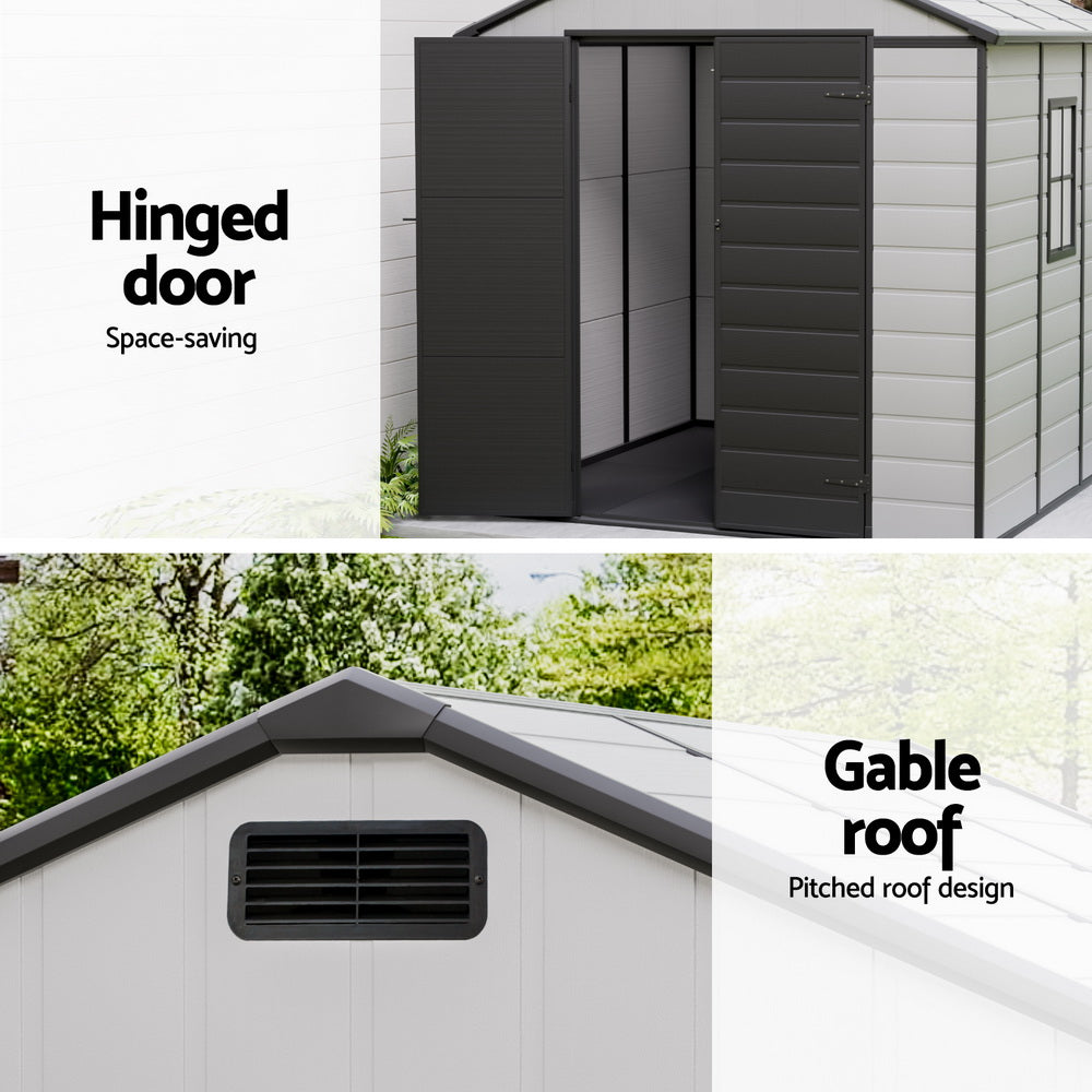Giantz Garden Shed Sheds Outdoor Storage 2.15x2.14M Tool Workshop House Shelter SHED-GAB-P-7X7-GR-ABC
