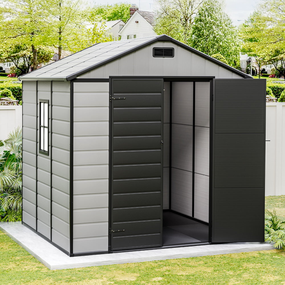 Giantz Garden Shed Sheds Outdoor Storage 2.15x2.14M Tool Workshop House Shelter SHED-GAB-P-7X7-GR-ABC
