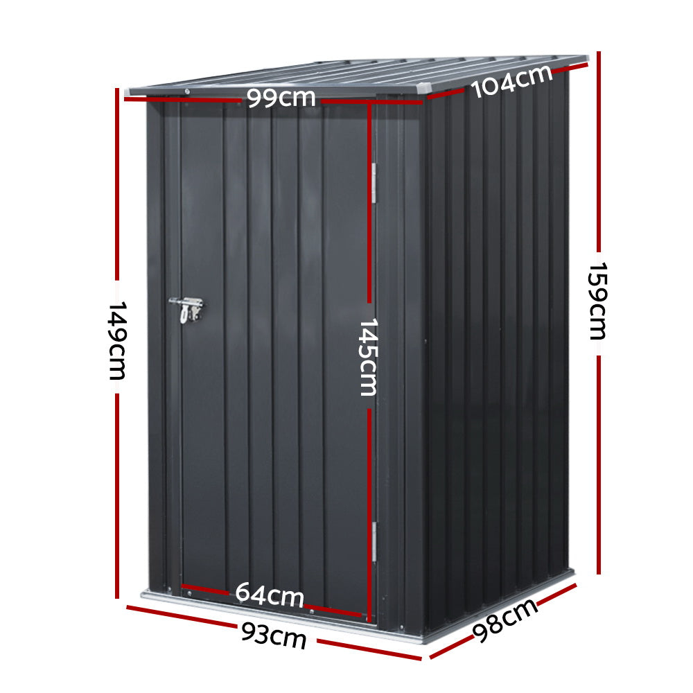 Giantz Garden Shed 0.99x1.04M Sheds Outdoor Tool Storage Workshop House Steel SHED-LOG-87X98X148-AB