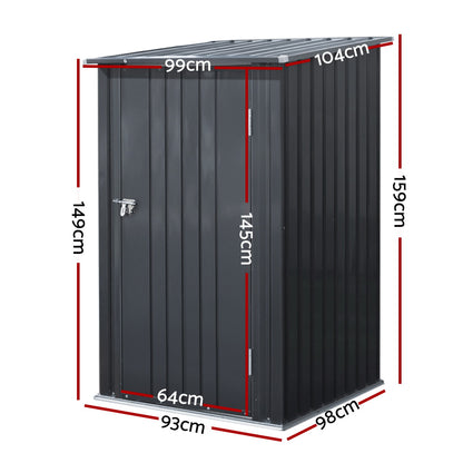 Giantz Garden Shed 0.99x1.04M Sheds Outdoor Tool Storage Workshop House Steel SHED-LOG-87X98X148-AB
