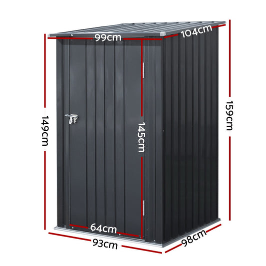 Giantz Garden Shed 0.99x1.04M Sheds Outdoor Tool Storage Workshop House Steel SHED-LOG-87X98X148-AB