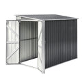 Giantz Garden Shed 118x238cm Lean To Bike Shelter Backyard Outdoor Storage SHED-WALL-4X8-BK-AB