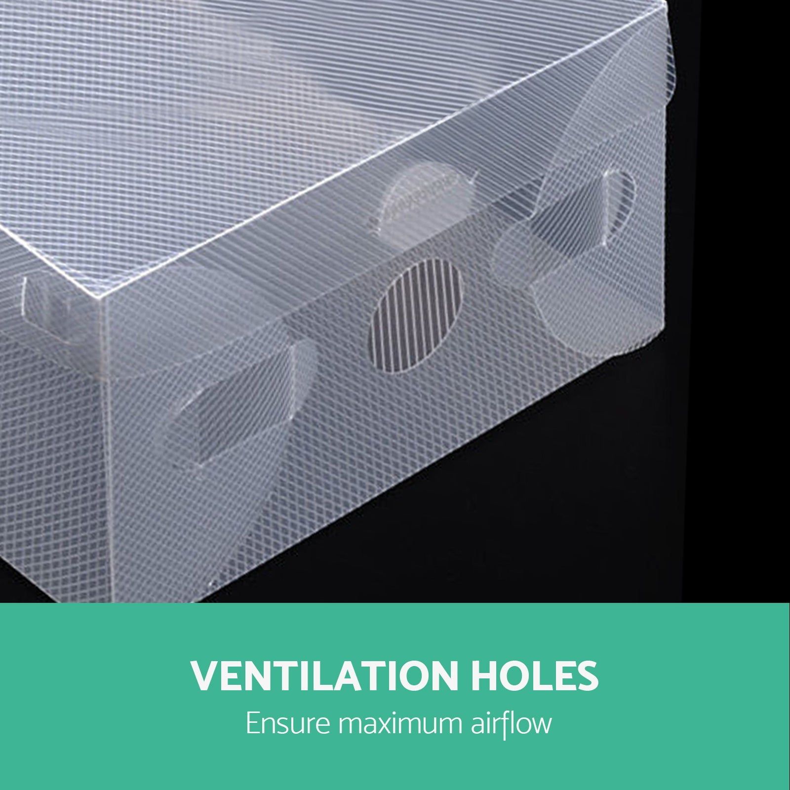 Artiss 20X Shoe Box Storage Clear Case Foldable Stackable SHOEBOX-PP-20