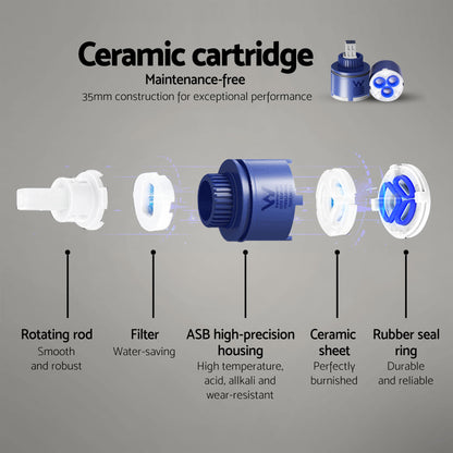 Cefito 9'' Rain Shower Head Set Handheld Round High Pressure Twins Tap Chrome SHOWER-A1-RO-9-BK-TAP-RO