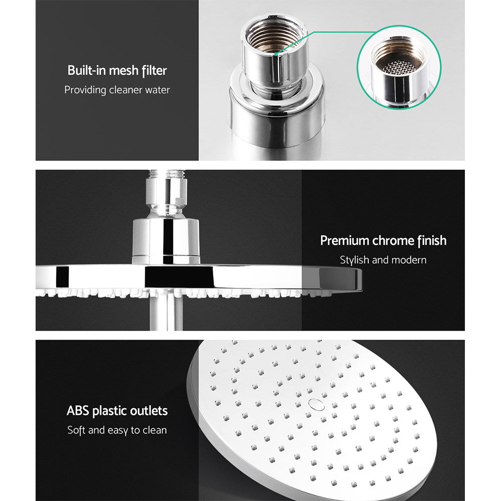Cefito 9'' Rain Shower Head Set Handheld Round High Pressure Chrome SHOWER-A1-RO-9-SI
