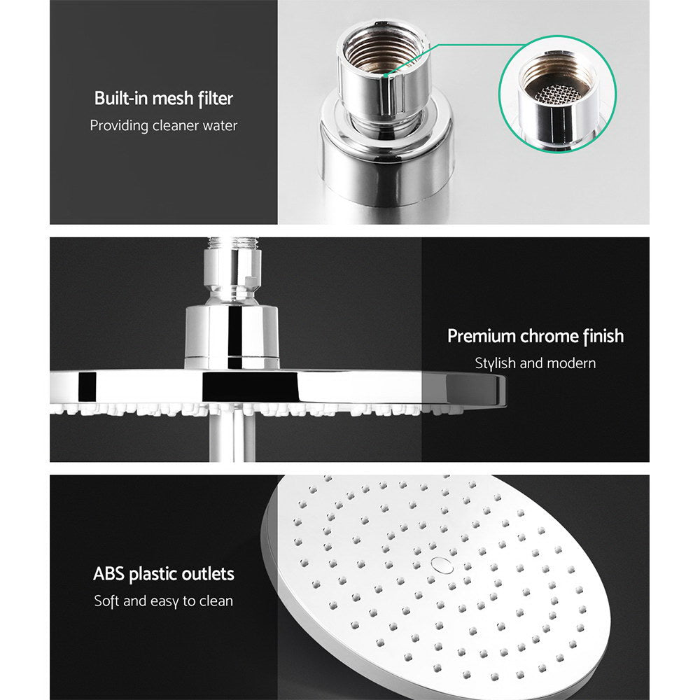 Cefito 9'' Rain Shower Head Set Handheld Round High Pressure Mixer Tap Chrome SHOWER-A1-RO-9-SI-MIXER