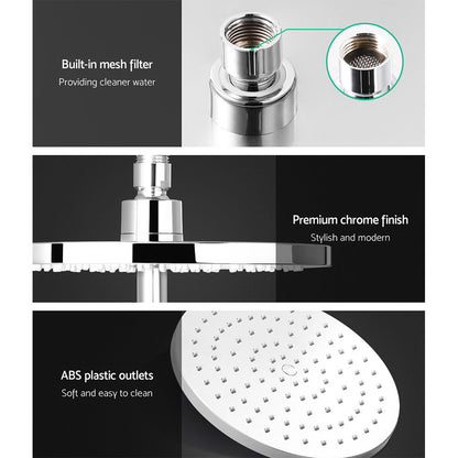 Cefito 9'' Rain Shower Head Set Handheld Round High Pressure Mixer Tap Chrome SHOWER-A1-RO-9-SI-MIXER