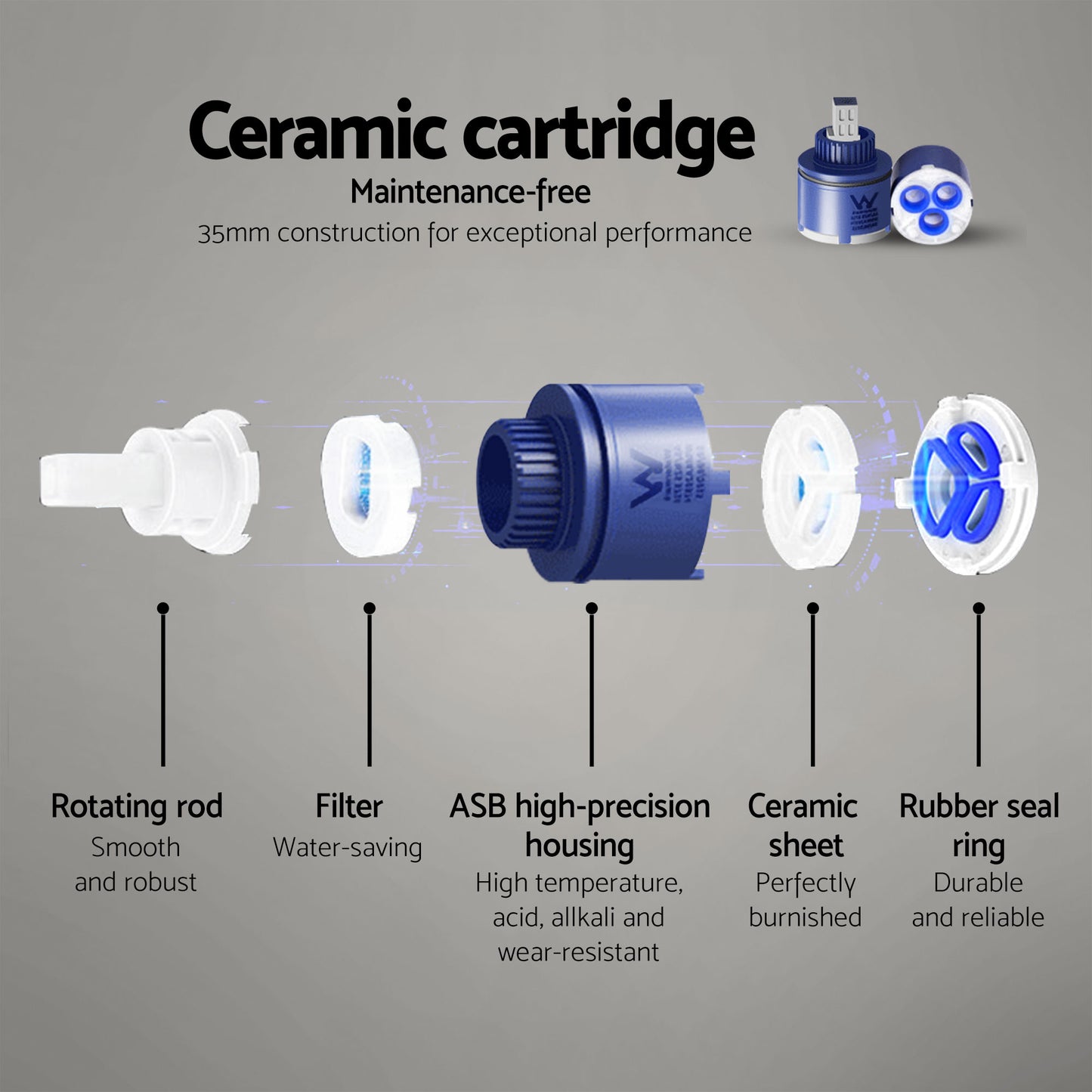 Cefito 9'' Rain Shower Head Set Handheld Round High Pressure Twins Tap Chrome SHOWER-A1-RO-9-SI-TAP-RO