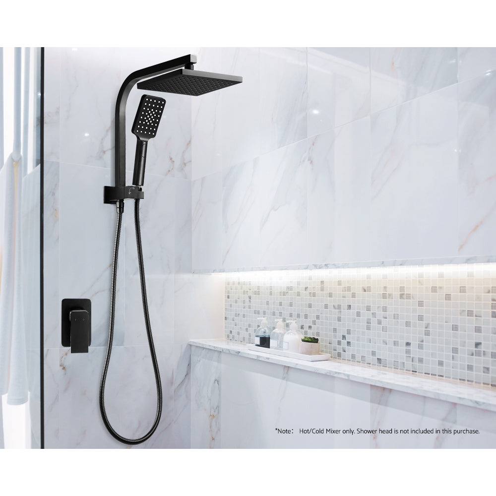 Cefito Shower Mixer Tap Wall Bath Taps Brass Hot Cold Basin Bathroom Black SHOWER-A2-MIXER-BK