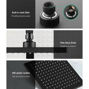 Cefito 8'' Rain Shower Head Set Handheld Square High Pressure Twins Tap Black SHOWER-A2-SQ-8-BK-TAP