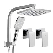 Cefito 8'' Rain Shower Head Set Handheld Square High Pressure wins TapChrome SHOWER-A2-SQ-8-SI-TAP