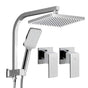 Cefito 8'' Rain Shower Head Set Handheld Square High Pressure wins TapChrome SHOWER-A2-SQ-8-SI-TAP