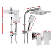 Cefito 8'' Rain Shower Head Set Handheld Square High Pressure wins TapChrome SHOWER-A2-SQ-8-SI-TAP