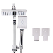 Cefito 8'' Rain Shower Head Set Handheld Square High Pressure wins TapChrome SHOWER-A2-SQ-8-SI-TAP