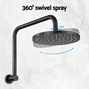 9'' Rain Shower Head Overhead High-pressure Swivel Black SHOWER-A3-RO-9-BK