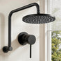 Cefito 9'' Rain Overhead Swivel Shower Head with Wall Bathroom Mixer SHOWER-A3-RO-9-BK-MIXER-RO