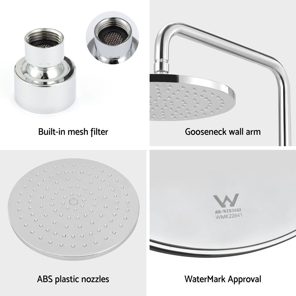 9'' Rain Shower Head Overhead High-pressure Swivel Chrome SHOWER-A3-RO-9-SI
