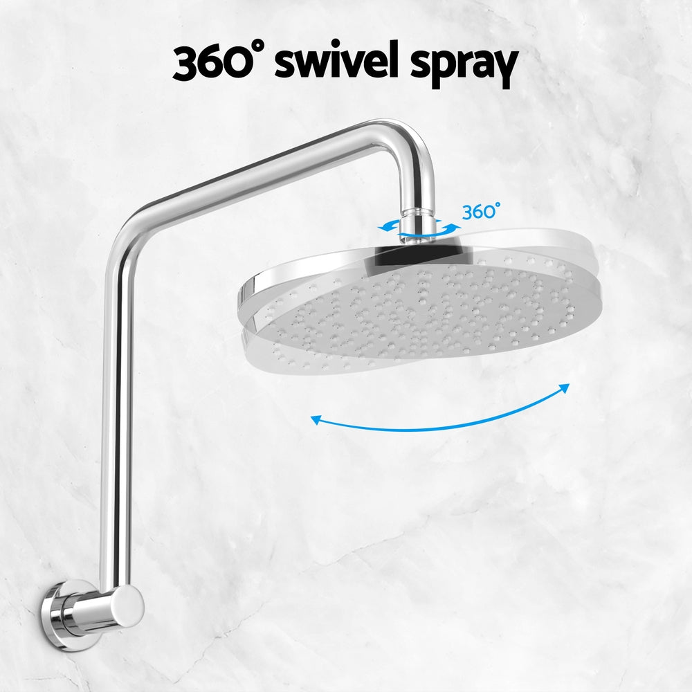 9'' Rain Shower Head Overhead High-pressure Swivel Chrome SHOWER-A3-RO-9-SI