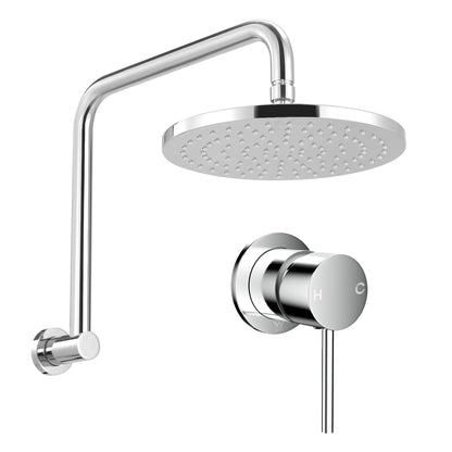 Cefito 9'' Rain Overhead Swivel Shower Head with Wall Bathroom Mixer Silver SHOWER-A3-RO-9-SI-MIXER-RO