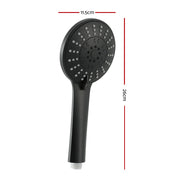 Handheld Shower Head 4.5" High Pressure 5 Modes Poweful Round Black SHOWER-A4-RO-BK