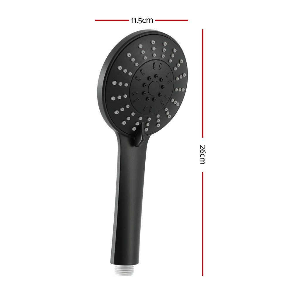 Handheld Shower Head 4.5" High Pressure 5 Modes Poweful Round Black SHOWER-A4-RO-BK