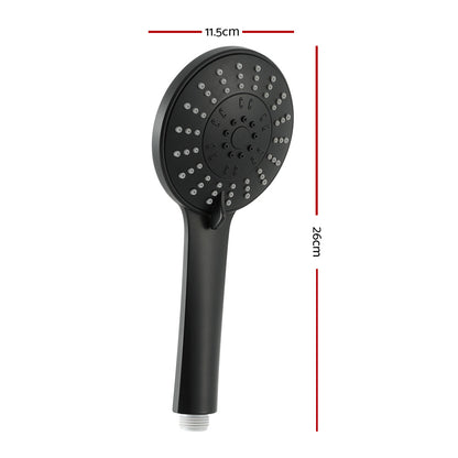Handheld Shower Head 4.5" High Pressure 5 Modes Poweful Round Black SHOWER-A4-RO-BK