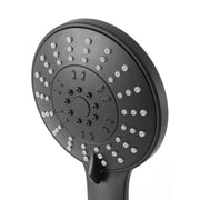 Handheld Shower Head 4.5" High Pressure 5 Modes Poweful Round Black SHOWER-A4-RO-BK
