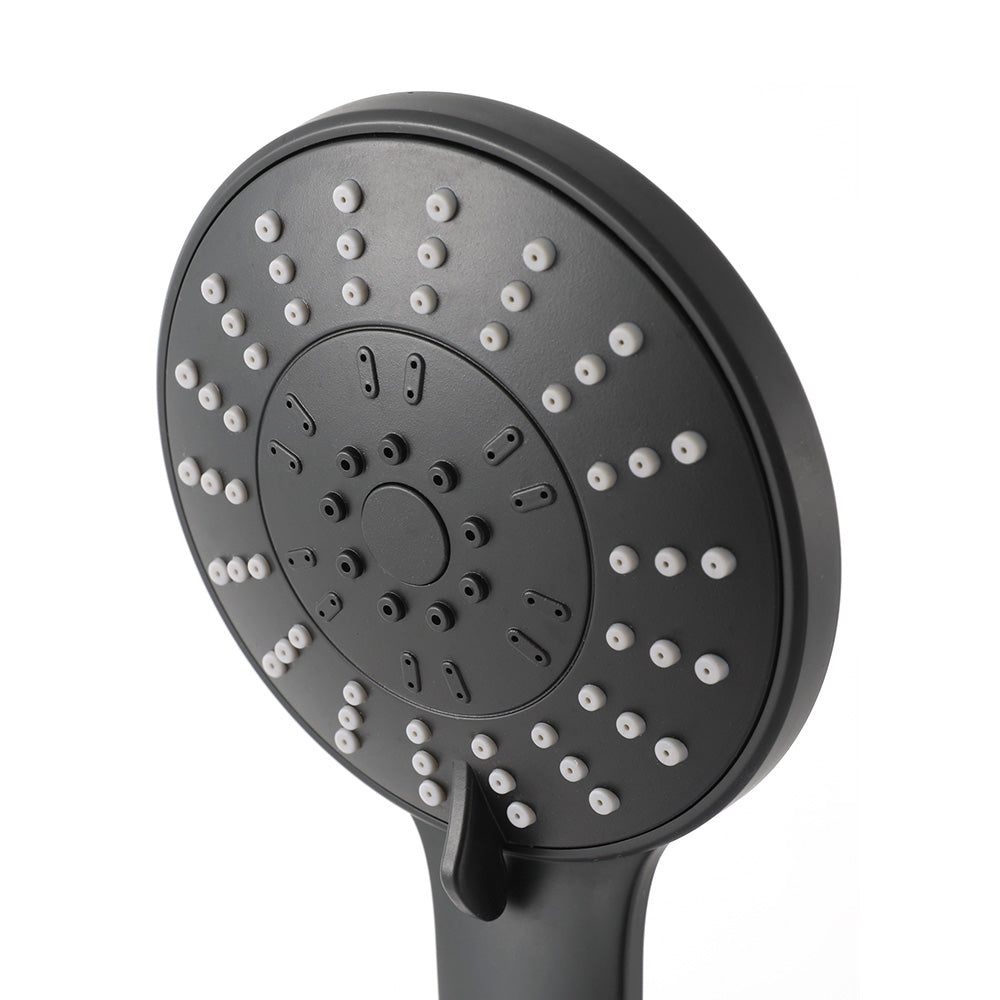 Handheld Shower Head 4.5" High Pressure 5 Modes Poweful Round Black SHOWER-A4-RO-BK