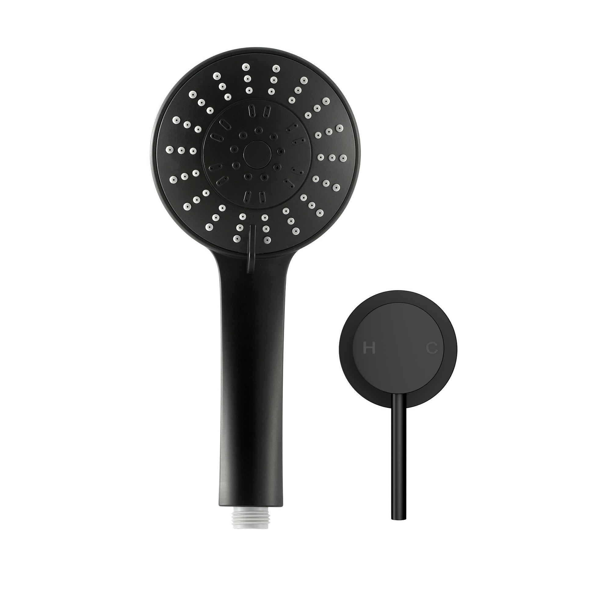 Cefito 4.5" Handheld Shower Head Round with Wall Bathroom Mixer SHOWER-A4-RO-BK-MIXER-RO